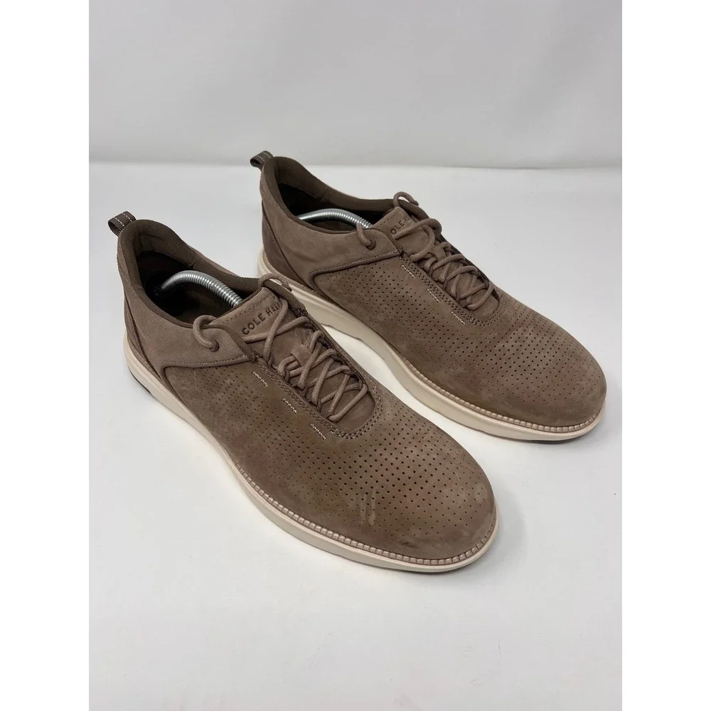Cole Haan Men's Grand Atlantic Textured Lace Up Sneakers Mens 11.5M Brown EUC